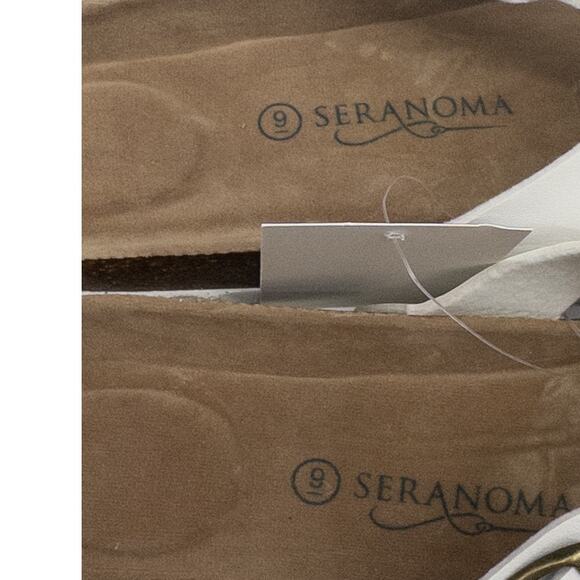 Seranoma Women's Sock Sandals White Adjustable Buckle Slip On Size 8 - Picture 4 of 4